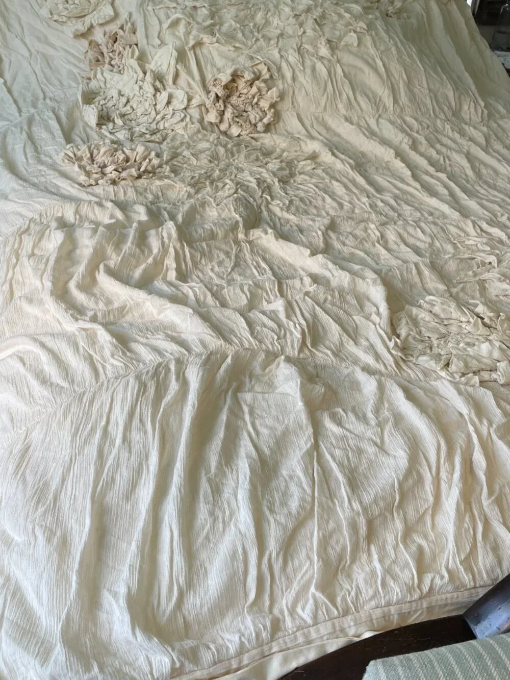 Anthropologie Georgina Queen Duvet Cover, Dust Ruffle, & 2 European Pillow Shams